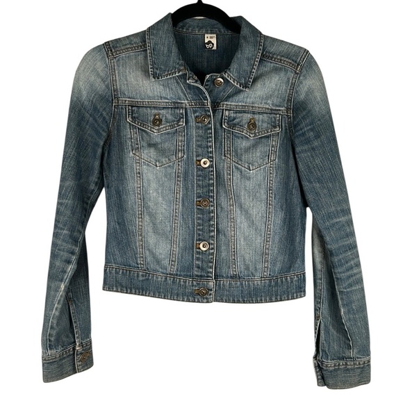 BP Casual Medium Wash Denim Jean Jacket Size Small - Picture 1 of 6